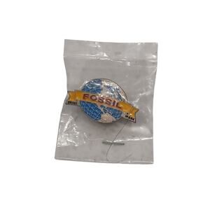Vintage Fossil Brand World Folded Pin